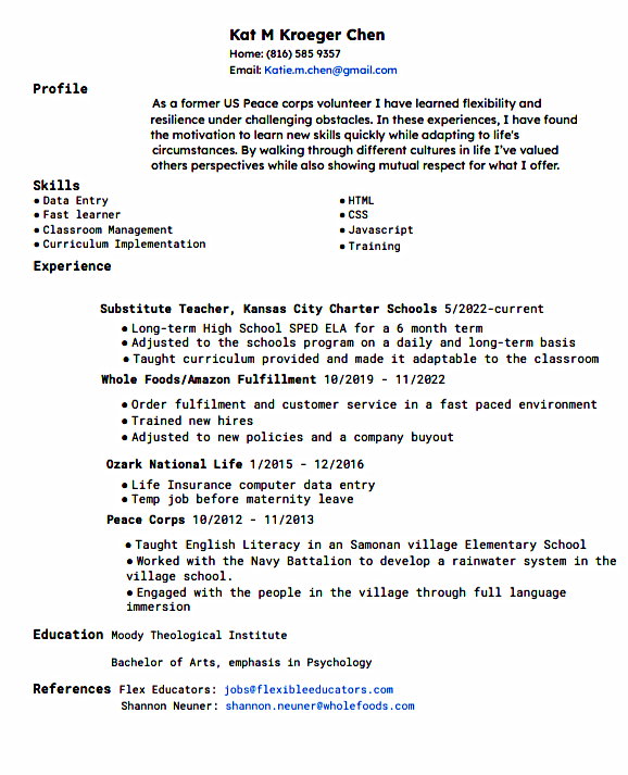 resume